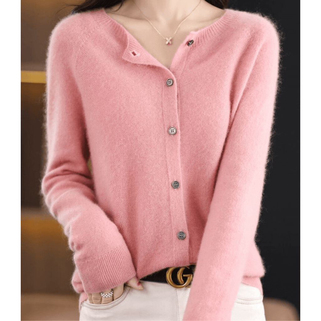 Arabella Hill | Round Neck Button-Down Cardigan
