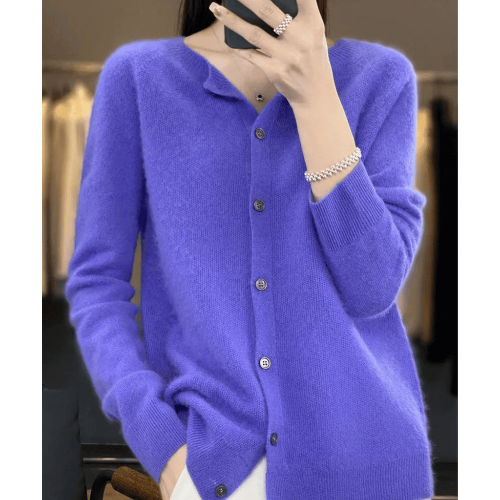 Arabella Hill | Round Neck Button-Down Cardigan