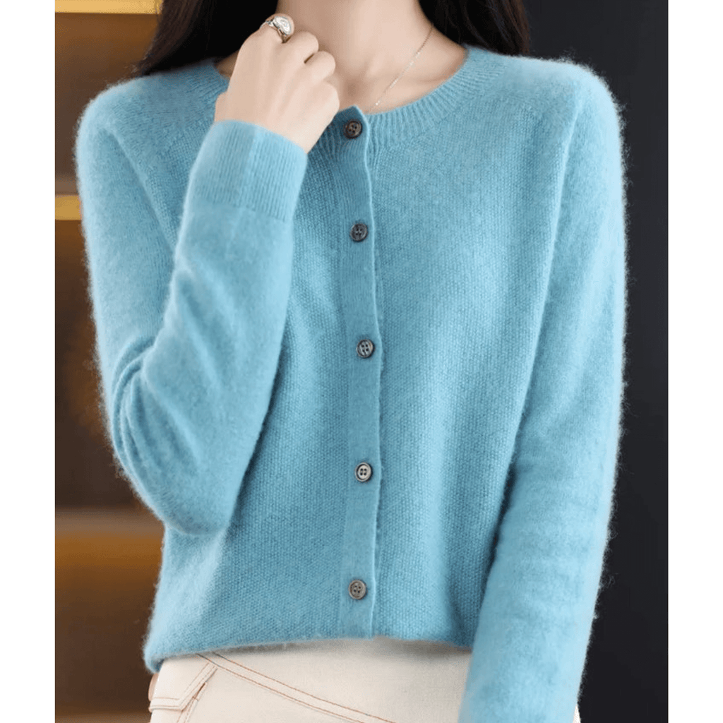 Arabella Hill | Round Neck Button-Down Cardigan
