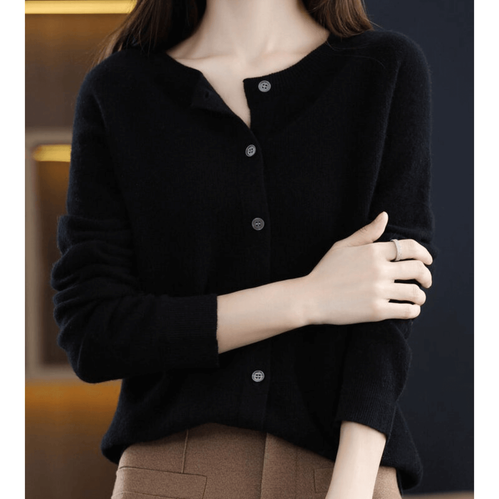 Arabella Hill | Round Neck Button-Down Cardigan