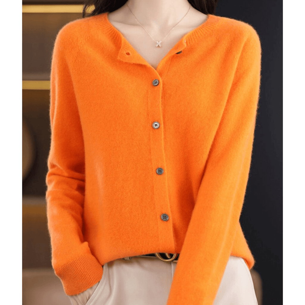 Arabella Hill | Round Neck Button-Down Cardigan