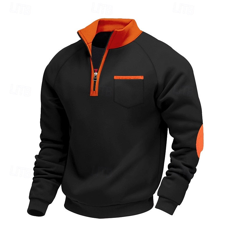 Alfie Sutton | Quarter-Zip Colour Block Pullover