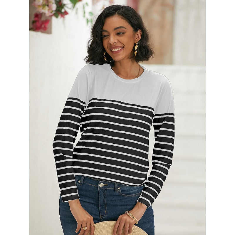Deirdre Mulcahy | Striped Long Sleeve Top