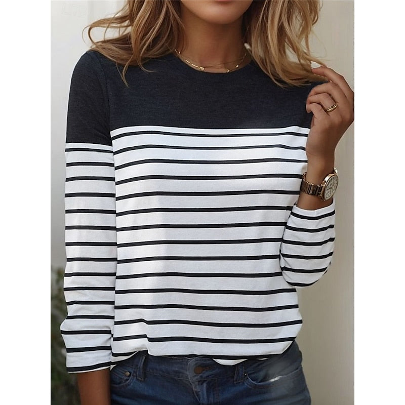 Deirdre Mulcahy | Striped Long Sleeve Top