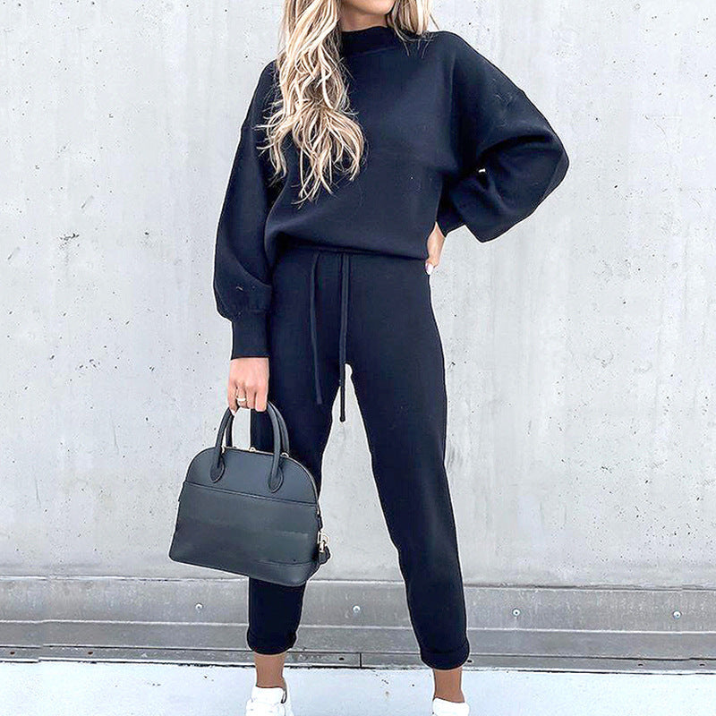 Felicity Ashworth | Cream Ribbed Knit Two-Piece Loungewear Set