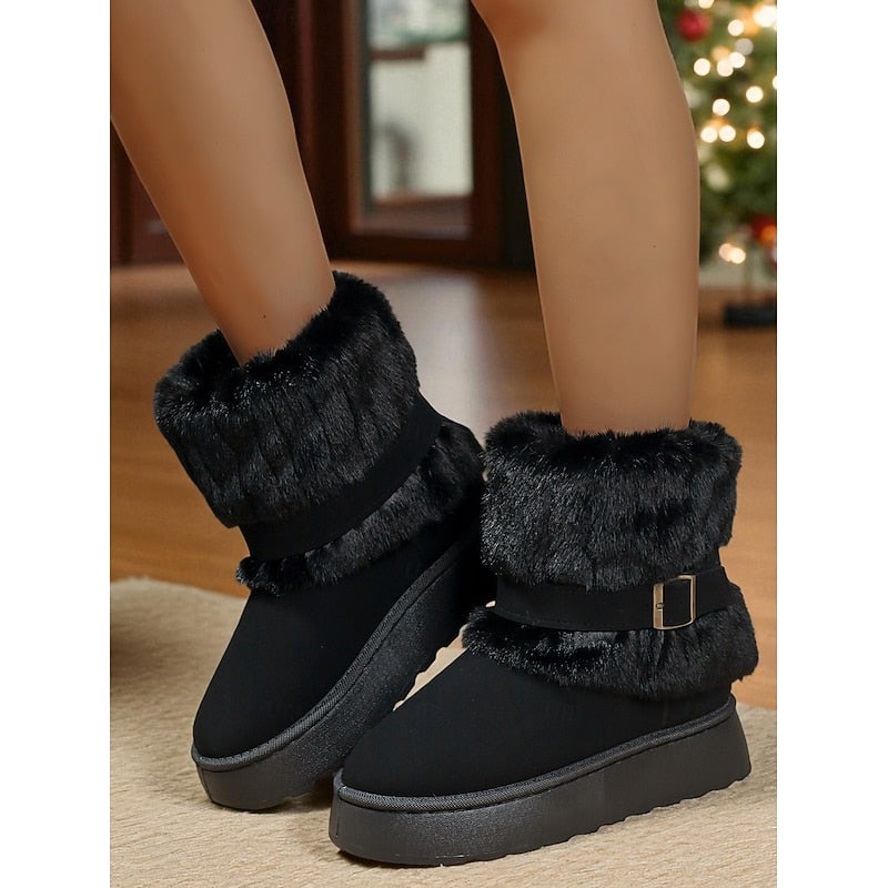 Olivia Wilson | Cozy Fur-Trimmed Snow Boots